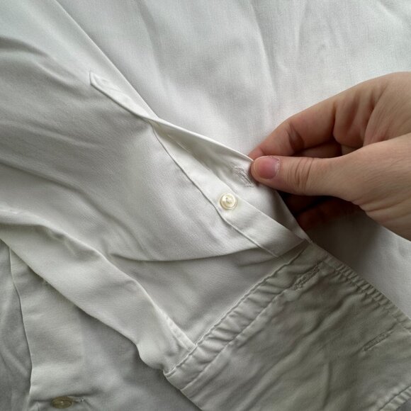 Eton Long Sleeve Button Up Shirt Men Cotton Designer White Ganghester 16.5 Woven - Picture 10 of 15